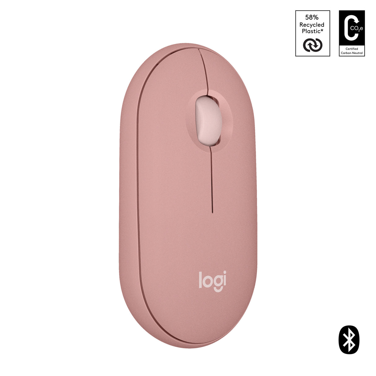 Logitech Pebble 2 M350s mouse Travel Ambidextrous RF Wireless + Bluetooth Optical 4000 DPI
