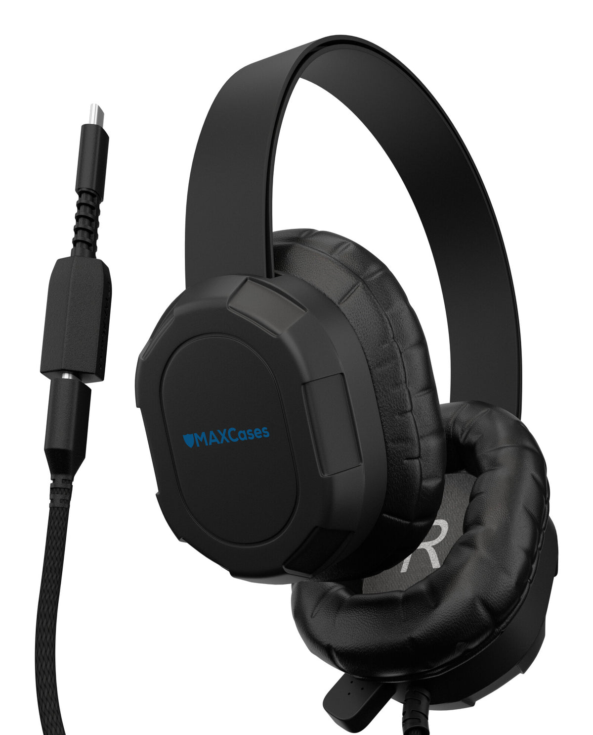 MAXCases MCHPXUSBC headphones/headset Wired & Wireless Head-band Calls/Music USB Type-C Black