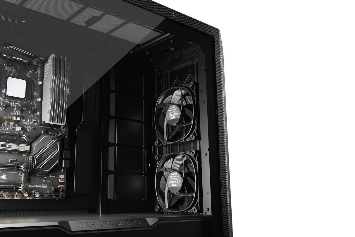 ¡tranquilizarse! Dark Base Pro 901 Caja de PC para juegos de torre completa, negra, 4x USB 3.2 tipo A, cubierta superior y panel frontal intercambiables, 3x Silent WIngs 4 ventiladores PWM, iluminación ARGB