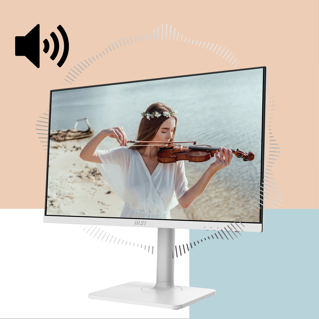 MSI Modern MD272XPW computer monitor 60.5 cm (23.8") 1920 x 1080 pixels Full HD White