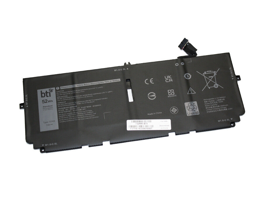 BTI CN-0FP86V compatible 52Wh 4-cell battery for DELL XPS 13 (9300)