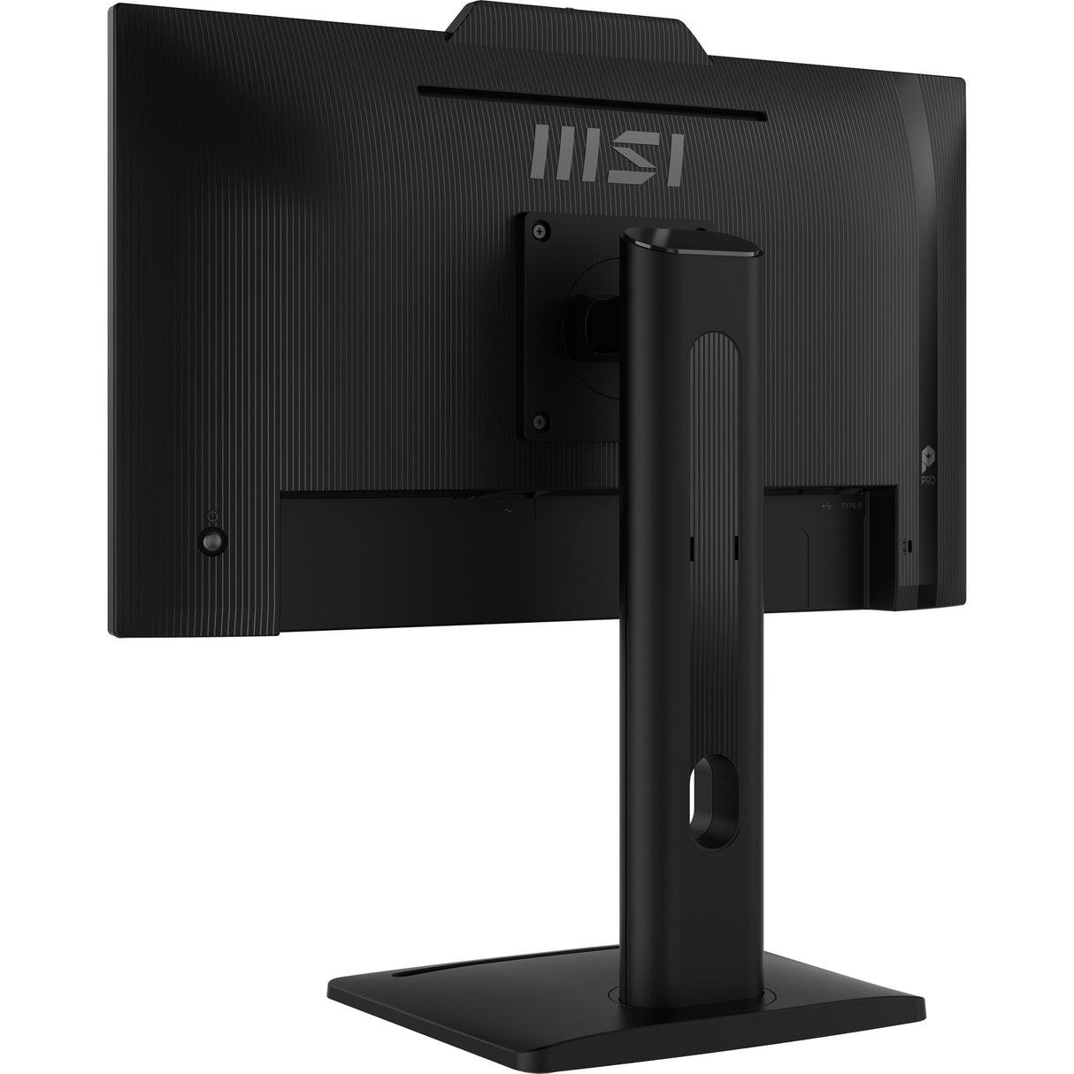 MSI Pro MP242PMG 23.8 Inch Monitor, FHD (1920 x 1080), 120Hz, IPS, 1ms, 1x HDMI 1.4b, 1x DP 1.2a, 1x D-Sub(VGA), 2xUSB 5Gbps Type-A, 1x USB 5Gbps Type-B, Built-in Speakers, Webcam, Anti-Glare, Anti-Flicker, Less Blue light, TÜV Certified, VESA, Kensington