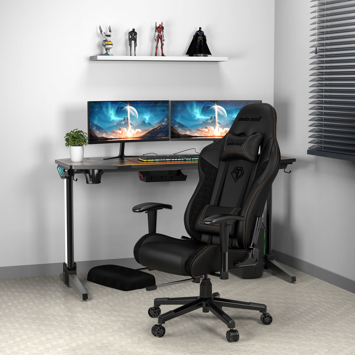 Anda Seat Jungle 2 PC gaming chair Upholstered padded seat Black, Yellow