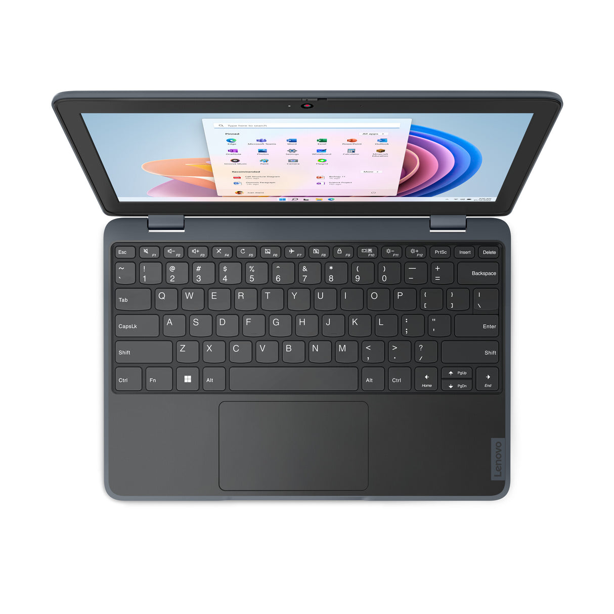 Lenovo 100w Gen 4 Intel® N N100 Laptop 29.5 cm (11.6") HD 4 GB LPDDR5-SDRAM 128 GB SSD Wi-Fi 6 (802.11ax) Windows 11 Pro UK English Grey