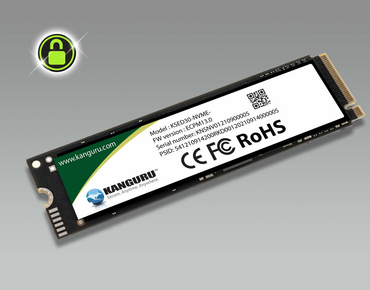 iStorage Kanguru Defender SED30™ M.2 NVMe 1TB Internal Self-Encrypting Solid State Drive| Internal NVMe PCIe M.2, 2280 NVMe Gen 4 x 4 | AES-XTS 256-bit Hardware Encryption |Ideal for Laptops, Tablets and Computers| TAA Compliant