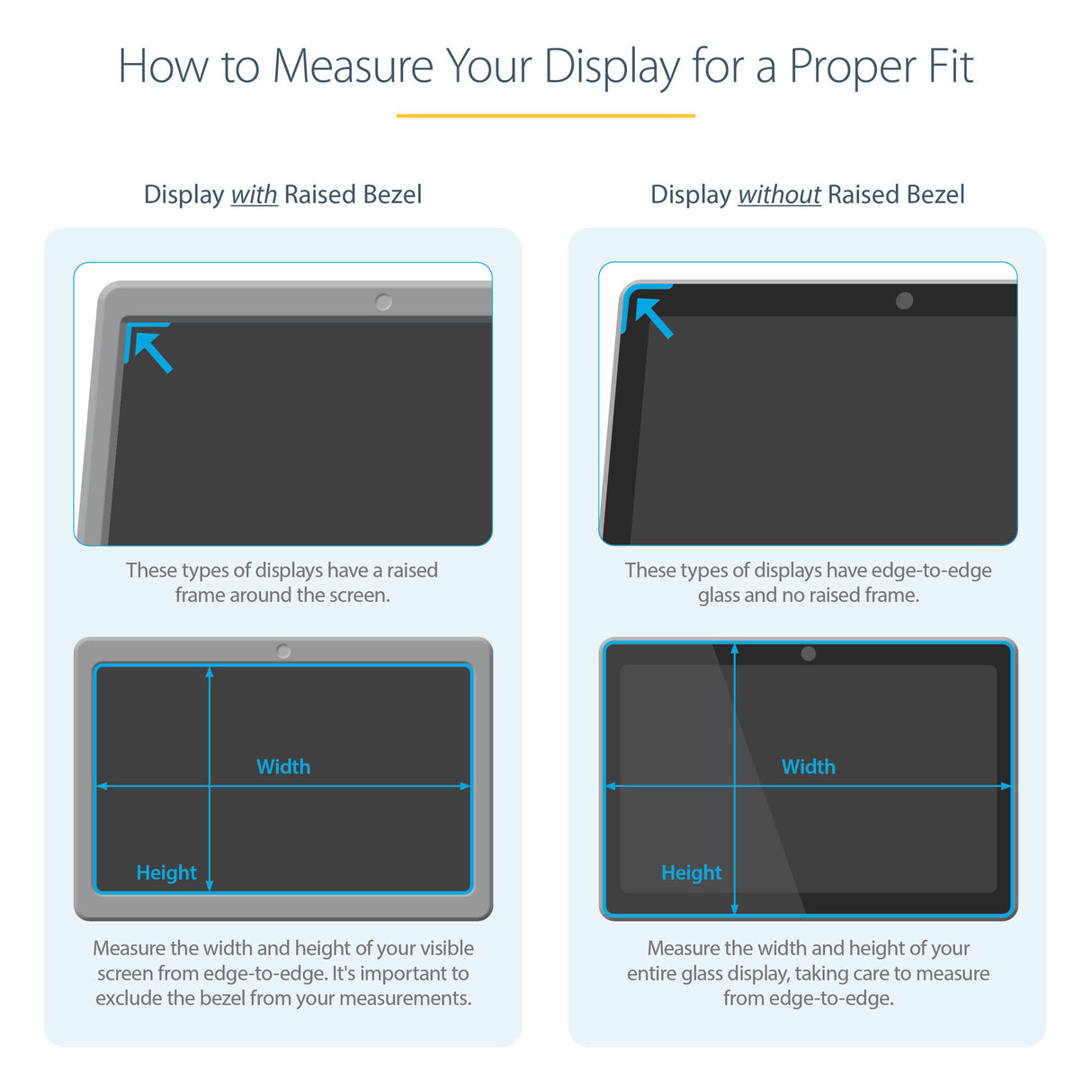 StarTech.com 14in Laptop Privacy Screen - Anti-Glare Privacy Filter for Widescreen (16:9) Displays - Laptop Monitor Screen Protector with 51% Blue Light Reduction - Reversible Matte/Glossy Sides