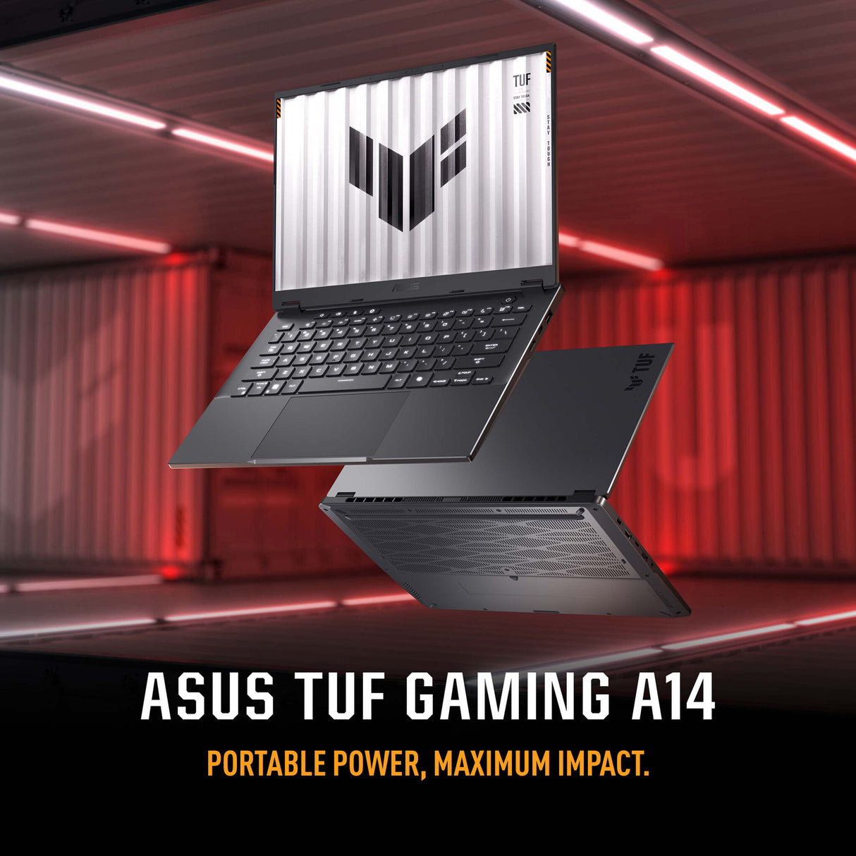 ASUS TUF Gaming A14 FA401UH-RG007W AMD Ryzen™ 7 260 Laptop 35.6 cm (14") WQXGA 16 GB LPDDR5x-SDRAM 1 TB SSD NVIDIA GeForce RTX 5050 Wi-Fi 6E (802.11ax) Windows 11 Home Black, Grey