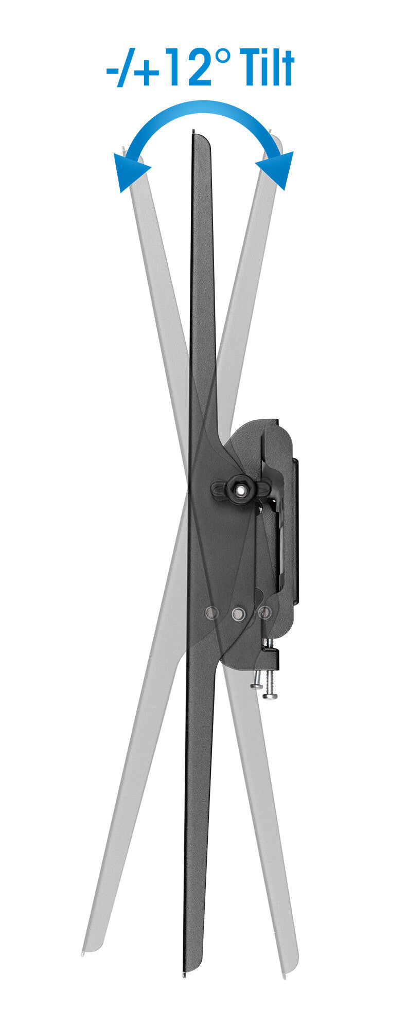 Manhattan Wall Mount for TV & Monitors (Tiltable), For screens 37" to 65", VESA compatibility: all between 200x200mm to 600x400mm - check the dimensions of the four mounting holes on back of screen to ensure it fits, Max 45kg, Black, Bracket