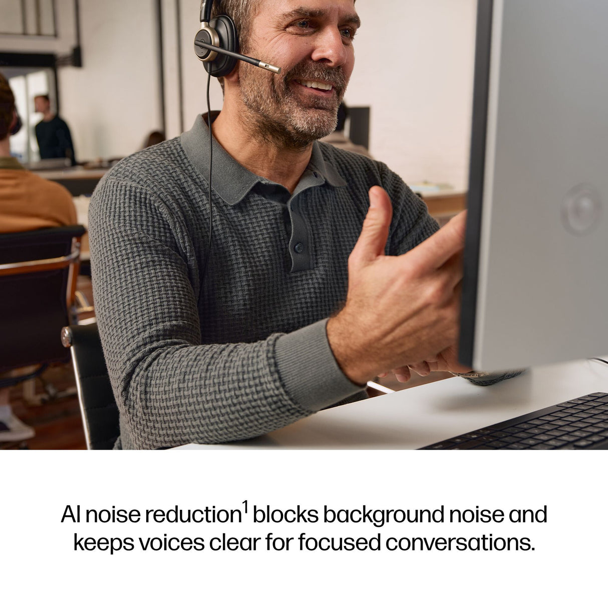 HP Poly Mission 825 Stereo USB Wired Headset (Bulk)