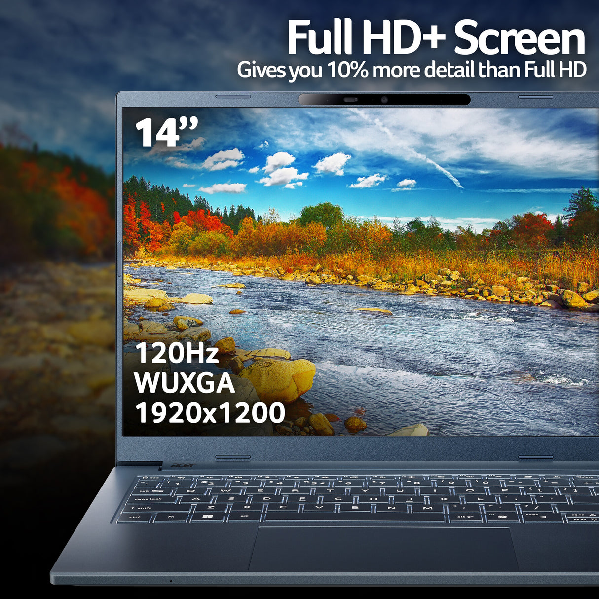 Acer Aspire 14 AI A14‑11M – 14" WUXGA (1920×1200) 120Hz, Snapdragon X1‑26100, 16GB LPDDR5X, 512GB SSD, Windows 11 Laptop