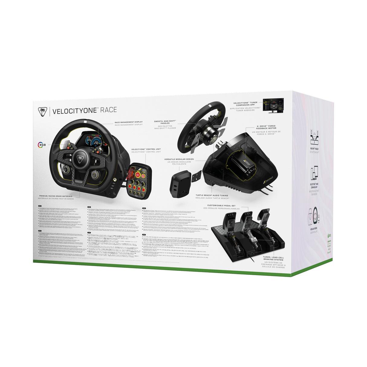 Turtle Beach VelocityOne Race Wheel and Pedal System with Force Feedback, Magnetic Paddle Shifters and Hall Effect Sensors for Xbox Series X or S, Xbox One and Windows. Officially licensed for Xbox