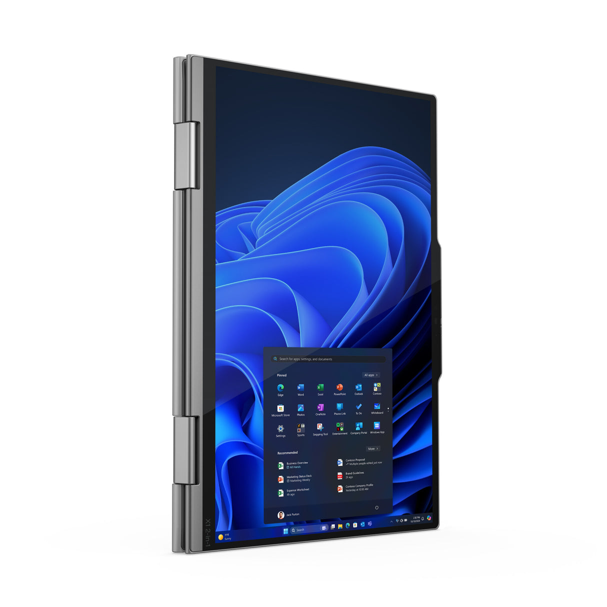 Lenovo ThinkPad X1 2-in-1 Gen 10 Aura Edition Intel Core Ultra 7 255U Hybrid (2-in-1) 35.6 cm (14") Touchscreen 2.8K 32 GB LPDDR5x-SDRAM 1 TB SSD Wi-Fi 6E (802.11ax) Windows 11 Pro UK English Grey