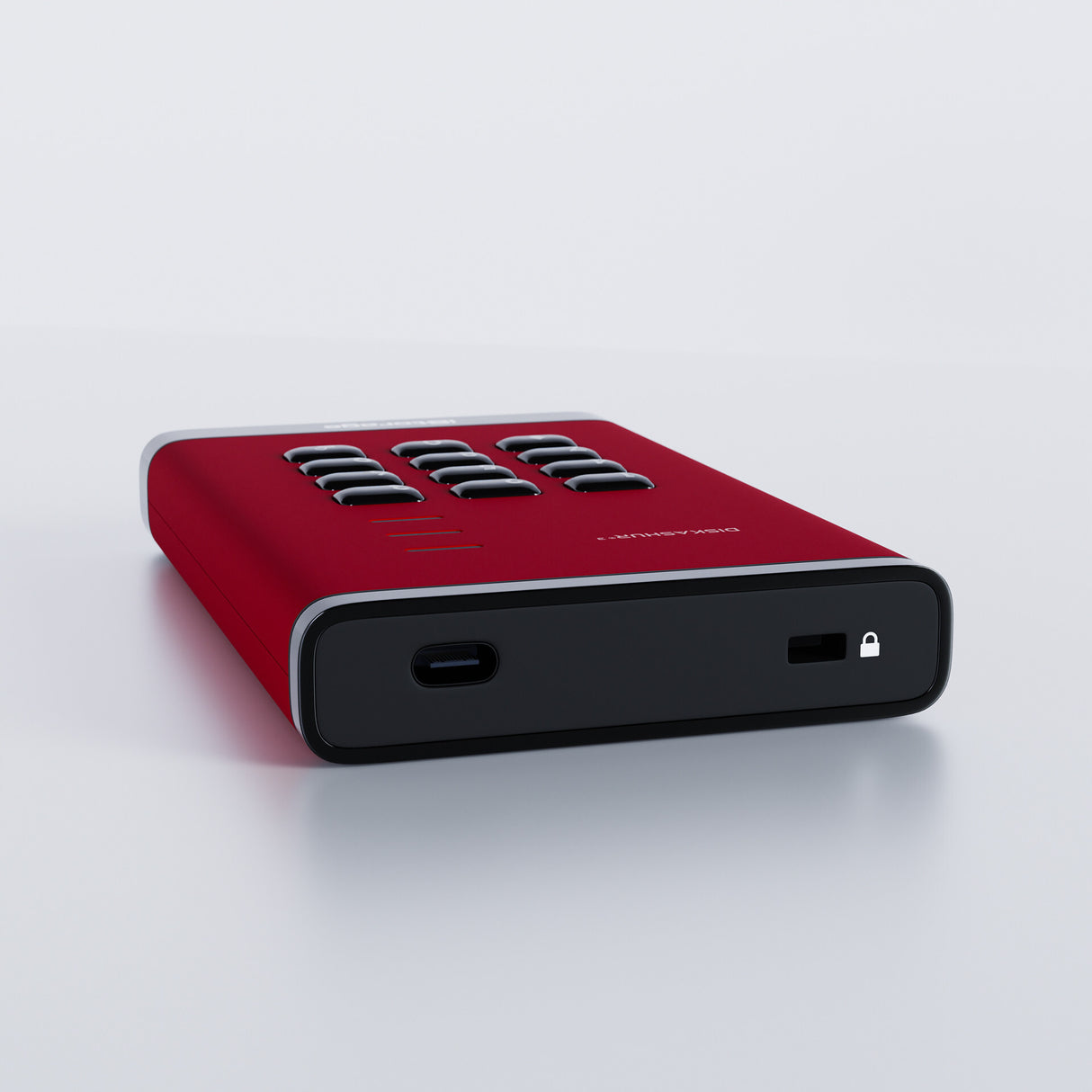 iStorage diskAshur³ HDD 5TB Red | Secure Portable Hard Drive | FIPS 140-3 Level 3 Complaint |Common Criteria EAL 5+ | PIN protected | AES-XTS 256-bit hardware encryption | GDPR, TAA Compliant | Dust/Water Resistant |