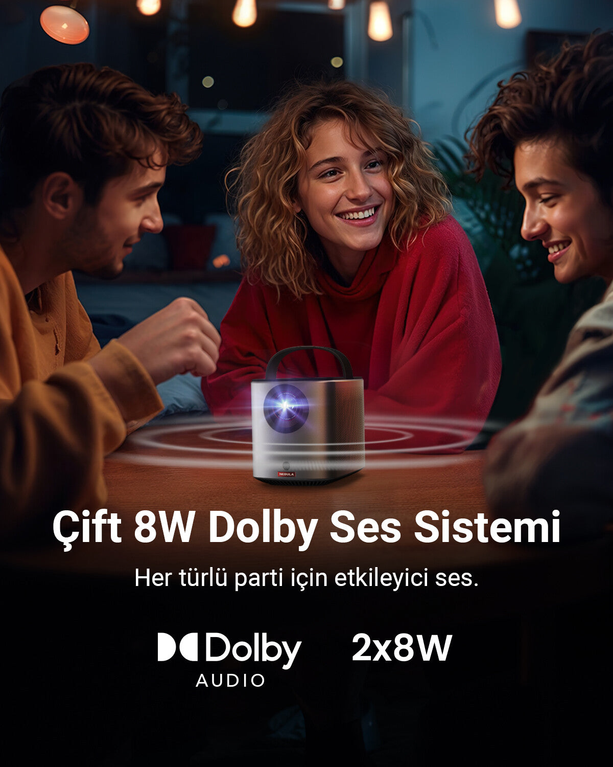 Anker Nebula Mars 3 Air Akıllı Taşınabilir Wifi Kablosuz Projeksiyon Cihazı data projector Projector module 400 ANSI lumens LCD 1080p (1920x1080) Black