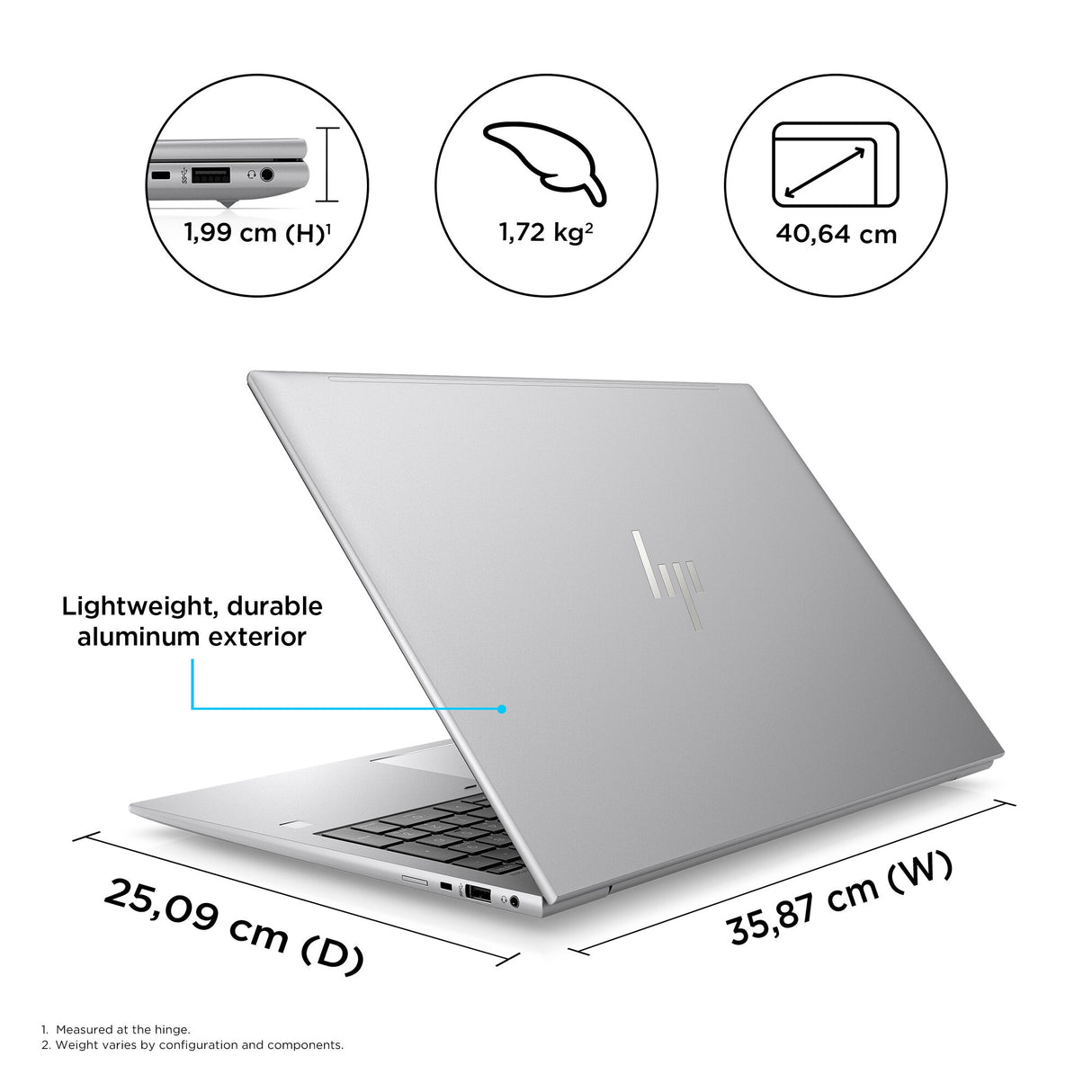HP ZBook Firefly G10 Intel® Core™ i7 i7-1355U Mobile workstation 40.6 cm (16") WUXGA 16 GB DDR5-SDRAM 512 GB SSD NVIDIA RTX A500 Wi-Fi 6E (802.11ax) Windows 11 Pro Silver
