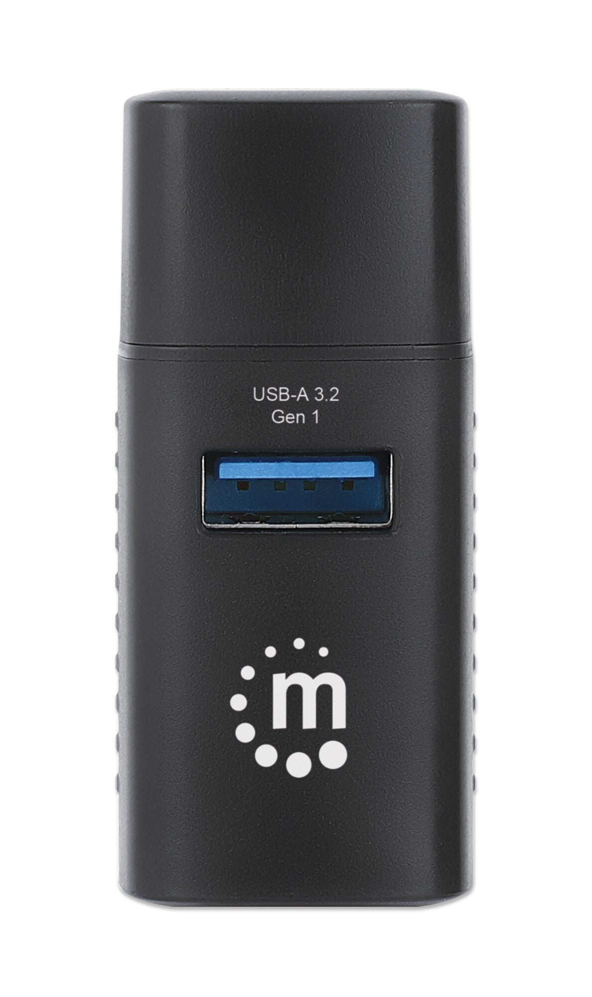 Manhattan USB-C 3-Port Hub, ULTRA COMPACT, 3x USB-A Ports (1x 5 Gbps USB 3.2 Gen1 aka USB 3.0, 3 x 480 Mbps USB 2.0), External Power Supply Not Needed, Universal for all devices, SuperSpeed USB, Black, Three Year Warranty