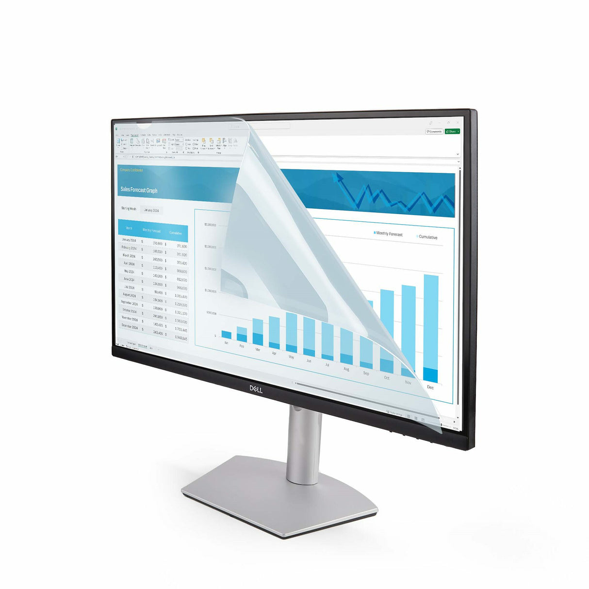 StarTech.com 24-inch 16:9 Anti-Blue Light Filter, BlueLight Screen Filter for 24in Computer Monitor, Reduces Eye Strain, Dual Mounting Options, TAA Compliant