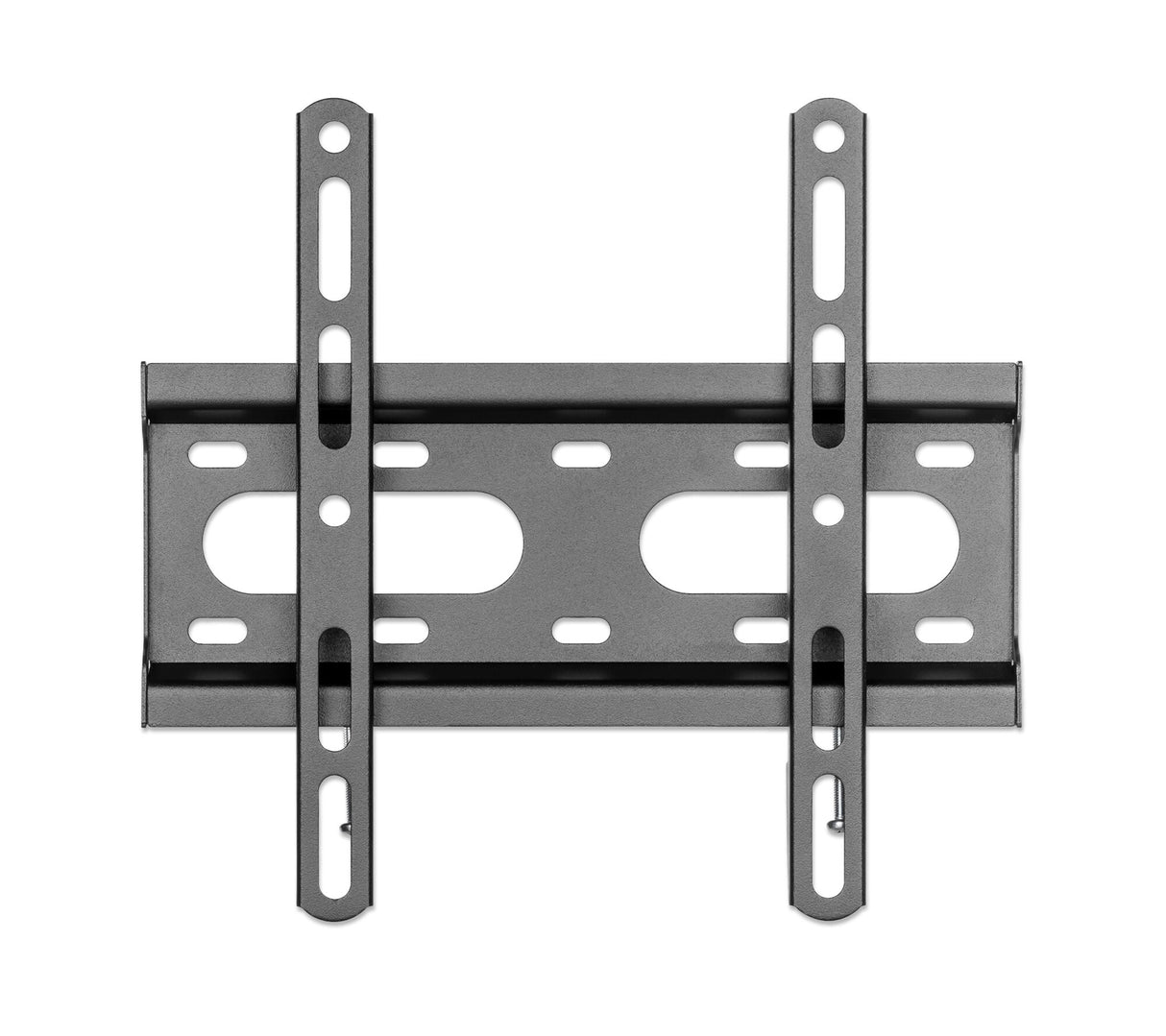 Manhattan Wall Mount for TV & Monitors (Fixed Ultra Slim), For screens 23" to 42", VESA compatability: all between 75x75mm and 200x200mm - check the dimensions of the four mounting holes on back of screen to ensure it fits, Max 45kg, Black, Bracket