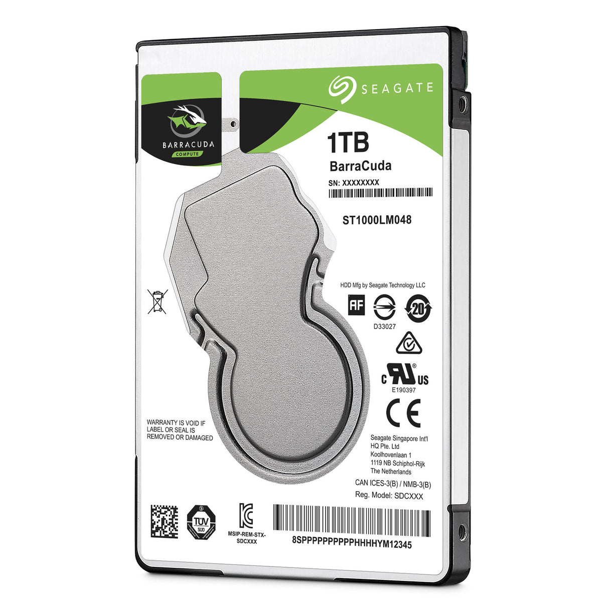 Seagate BarraCuda ST1000LM048 Disque dur interne SATA III 1 To 2,5" 5 400 tr/min 7 mm 128 Mo de cache
