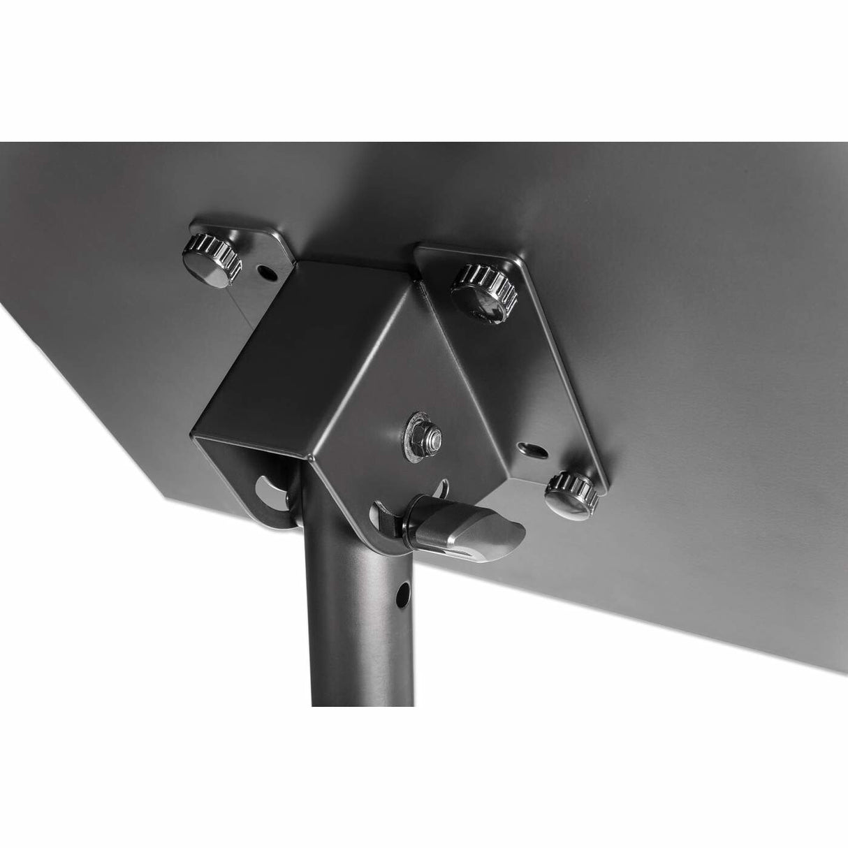 Manhattan Tripod Floor Mount for TV/Monitor/Projector/Laptop, For screens: 13" to 32", VESA compatability: 75x75 and 100x100mm - check the dimensions of the four mounting holes on back of screen to ensure it fits, Max 15kg, Height Adjustable, Black, Brack