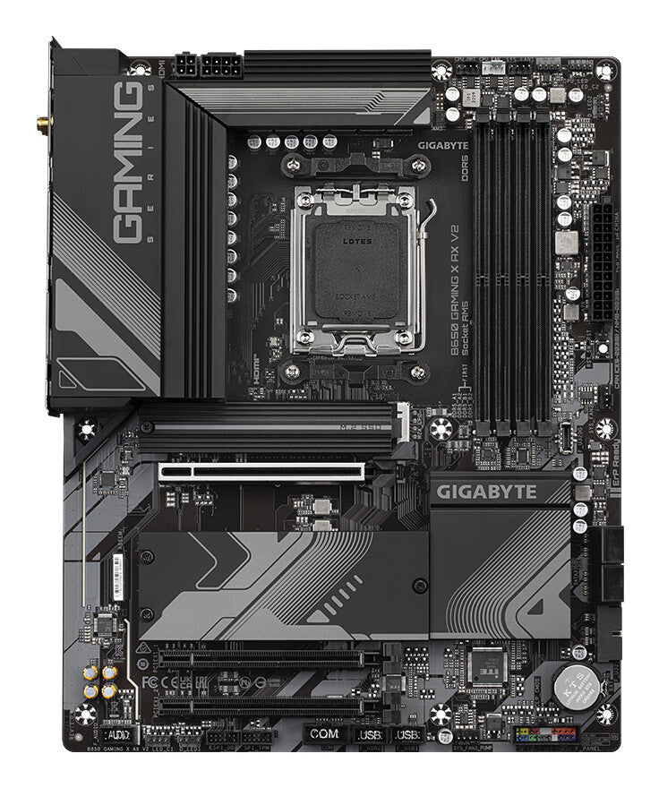 GIGABYTE B650 GAMING X AX V2 Motherboard - AMD Ryzen 9000 Series CPUs, 8+2+2 Phases VRM, up to 8000MHz DDR5 (OC), 1xPCIe 5.0 + 2xPCIe 4.0 M.2, 2.5GbE LAN, WIFI 6E, USB 3.2 Gen 2