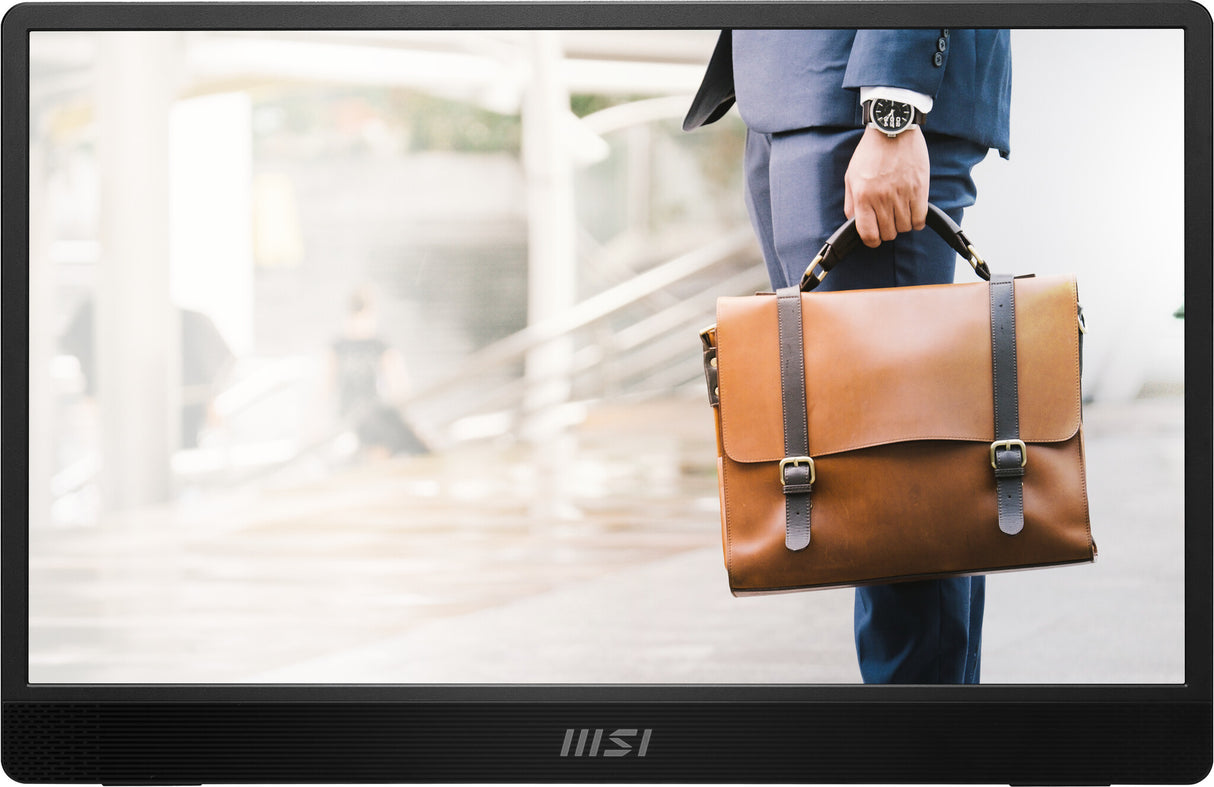 MSI PRO MP161 E2U portable TV/monitor Portable monitor Black 39.6 cm (15.6") LED 1920 x 1080 pixels