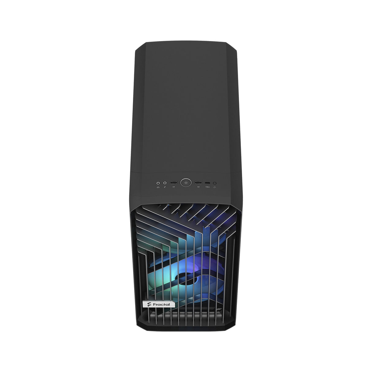 Fractal Design Torrent Compact (Light TG RGB) Caja para juegos con ventanas de vidrio tintado claro, E-ATX, 2 ventiladores RGB, concentrador de ventilador, tira RGB en cubierta de fuente de alimentación, rejilla frontal, USB-C