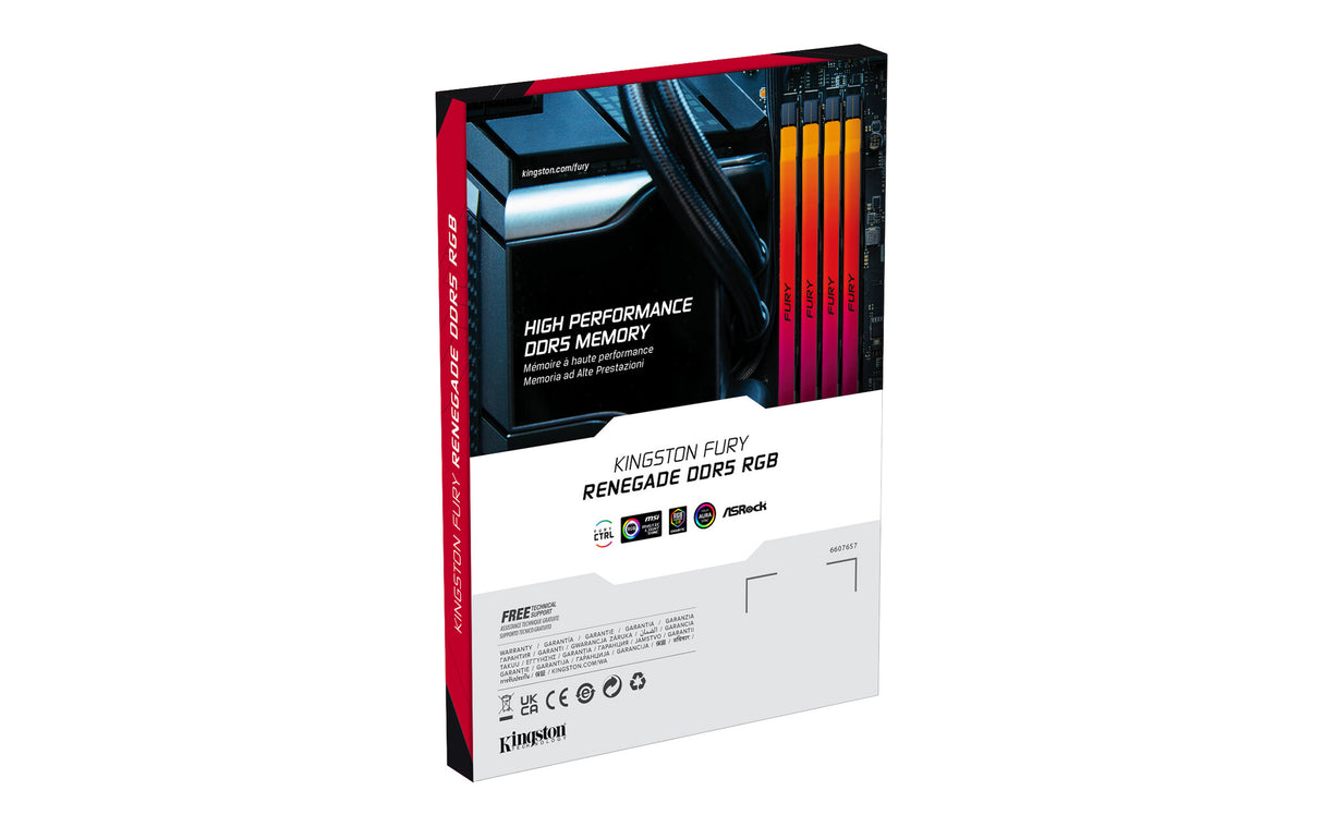 Kingston Technology FURY 48GB 7200MT/s DDR5 CL38 DIMM (Kit of 2) Renegade RGB XMP