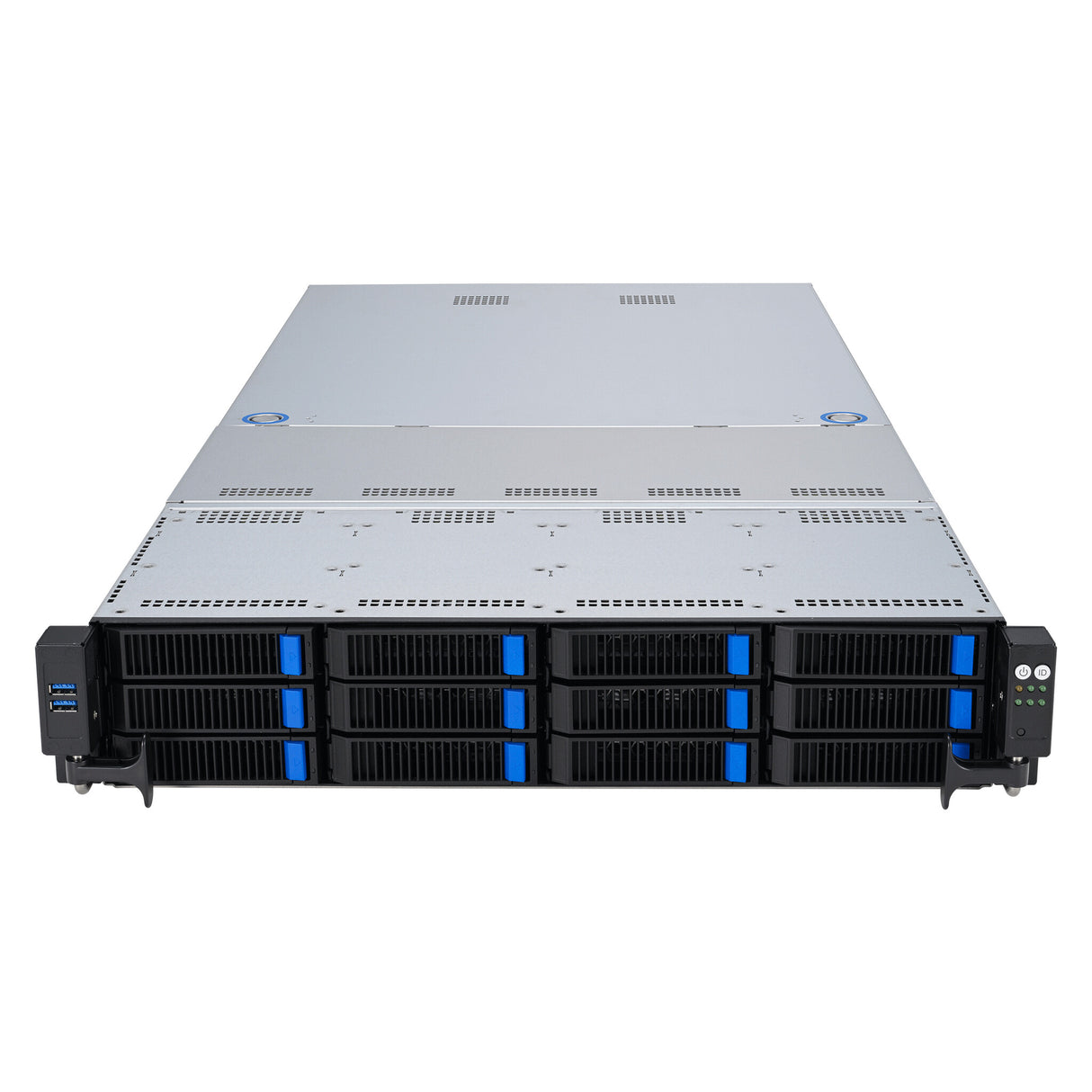 ASUS RS521A-E12-RS12U Socket SP5 Rack (2U) Black, Silver