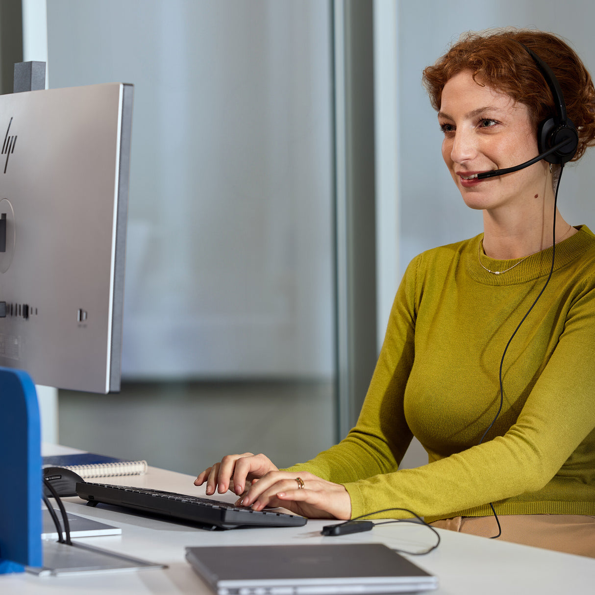 HP Poly Mission 415 Monaural USB Wired Headset (Bulk)