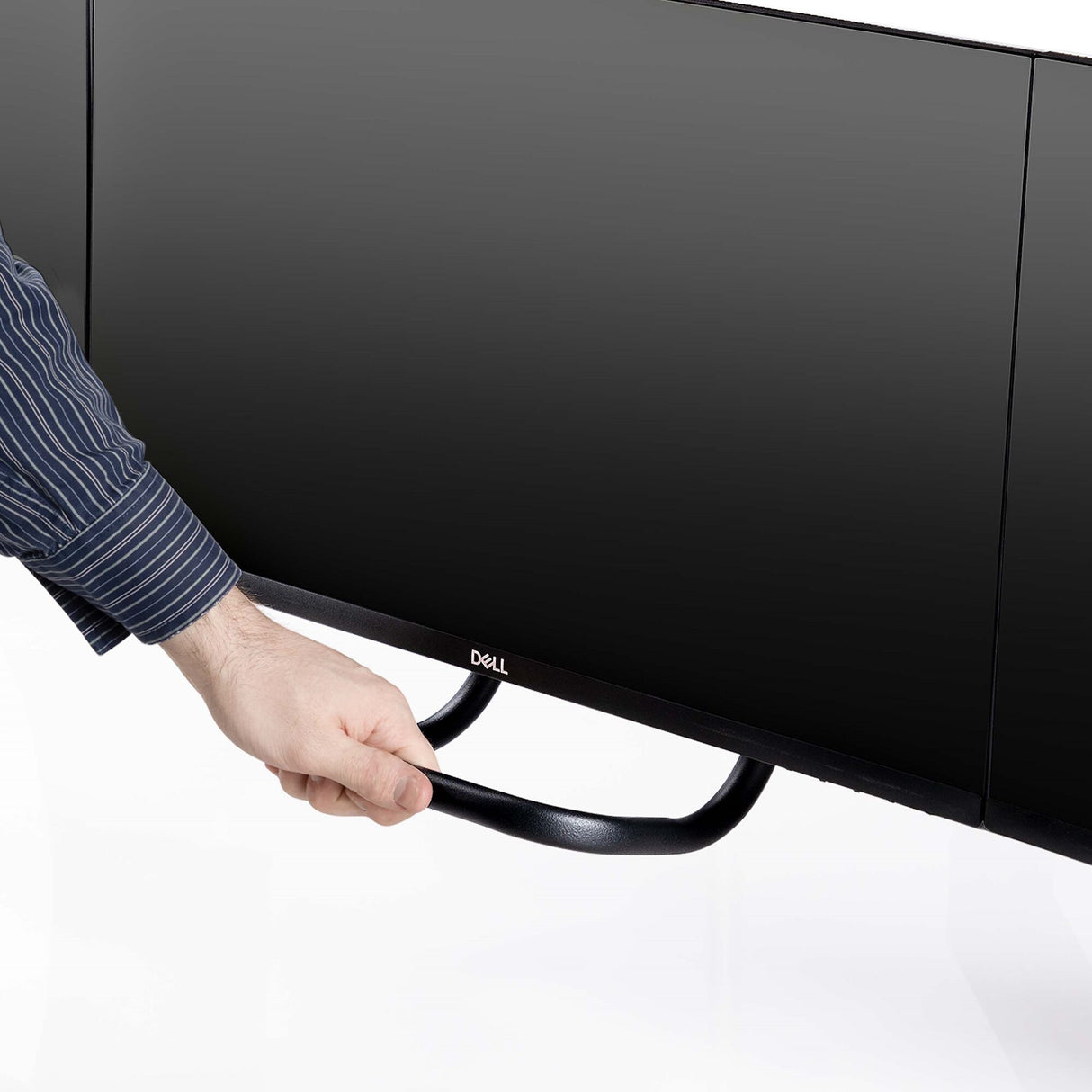 StarTech.com Crossbar Triple Monitor Desk Mount For Up To Three 27in Screens, VESA 75x75/100x100, Tool-Less Arm Adjustments, C-Clamp/Grommet, Spring-Assisted Arm