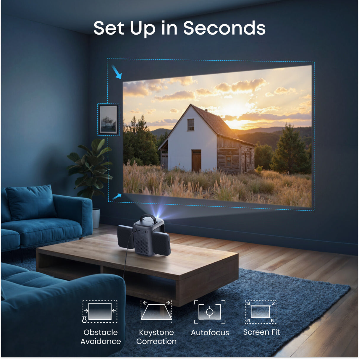 Anker soundcore Nebula P1i Full HD Smart Projector with Flippable Speakers