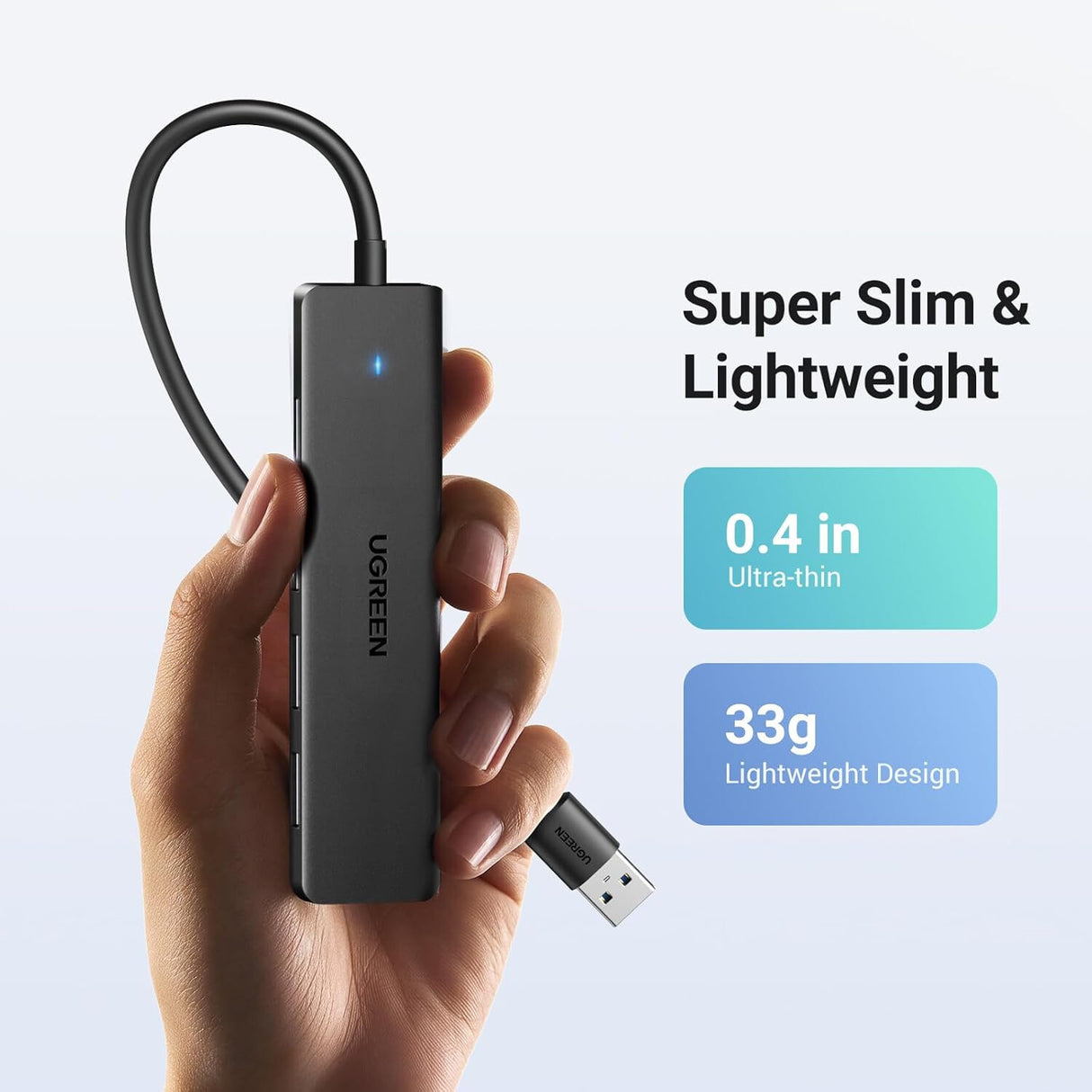 Ugreen USB 3.0 4-PORT HUB USB-A TO 4XUSB Docking USB 3.2 Gen 1 (3.1 Gen 1) Type-A