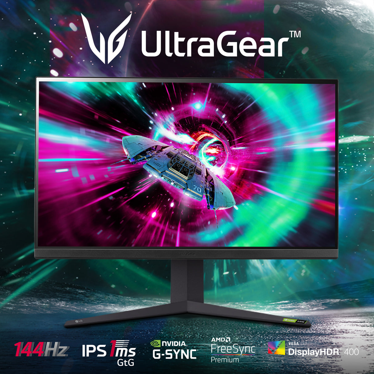 LG 32GR93U-B computer monitor 80 cm (31.5") 3840 x 2160 pixels 4K Ultra HD LCD Black, Grey, Purple