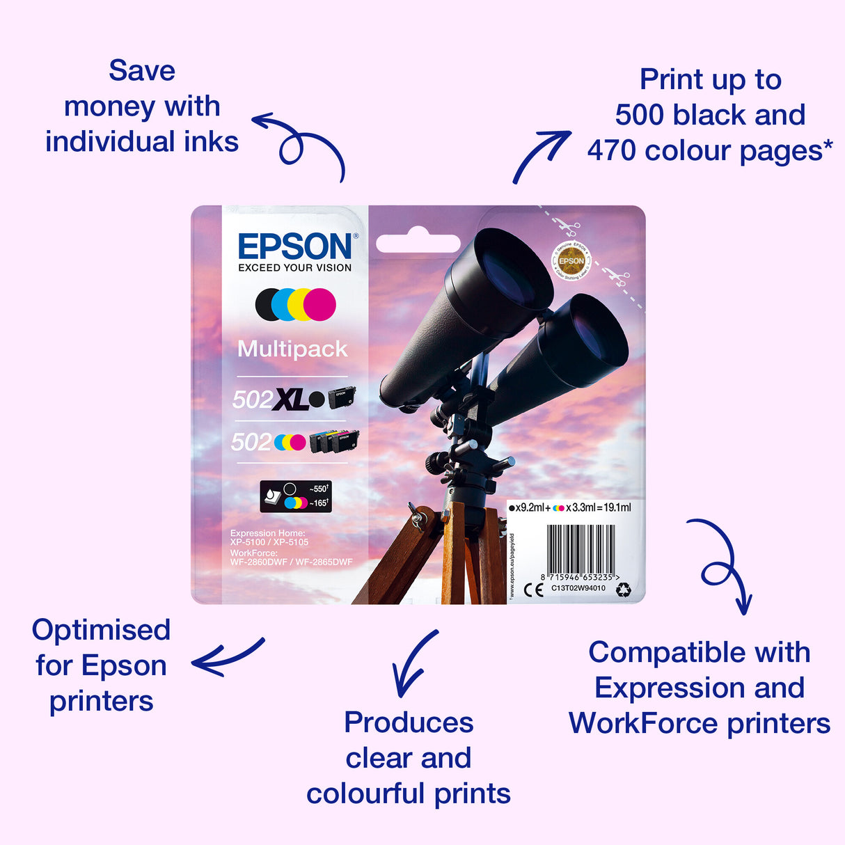 Epson Singlepack Yellow 502XL Ink