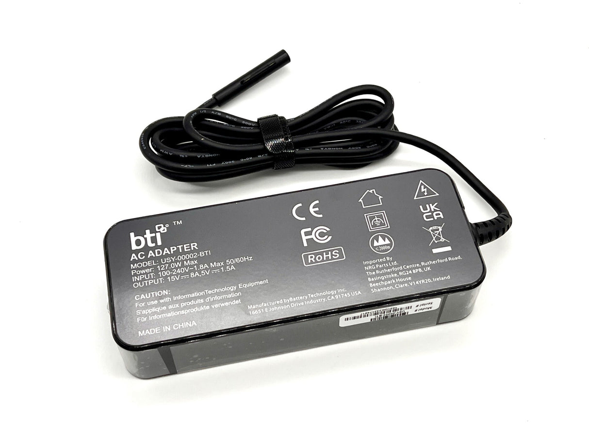 BTI 127W AC Adapter for Microsoft Pro 6 7 8 9 Surface Pro x Surface Pro 7+ Surface Go 2/3 Surface Laptop Studio with EU power cable