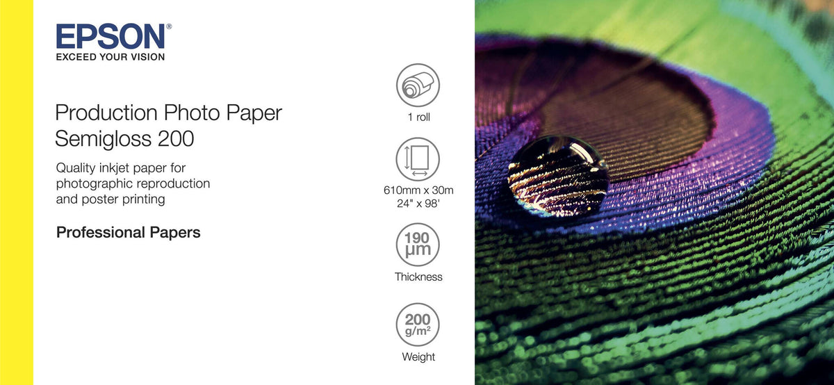 Epson Production Photo Paper Semigloss 200 24" x 30m