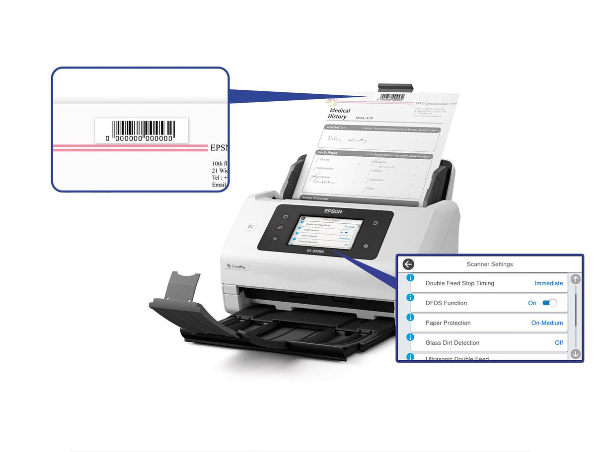 Epson WorkForce DS-900WN Sheet-fed scanner 600 x 600 DPI A4 White