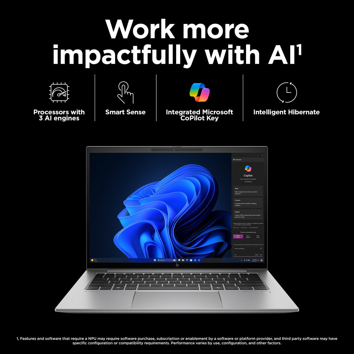 HP ZBook Firefly G11 Intel Core Ultra 7 155H Mobile workstation 40.6 cm (16") WUXGA 32 GB DDR5-SDRAM 1 TB SSD NVIDIA RTX A500 Wi-Fi 6E (802.11ax) Windows 11 Pro AI Workstation, AI PC Silver