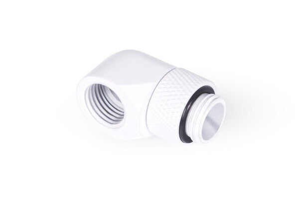 Alphacool Eiszapfen L-connector rotatable G1/4 outer thread to G1/4 inner thread - white
