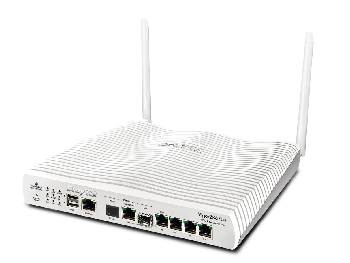 DrayTek Vigor 2867be Multi-Gigabit Multi-WAN Wi-Fi 7 VDSL & FTTP Firewall VPN Router