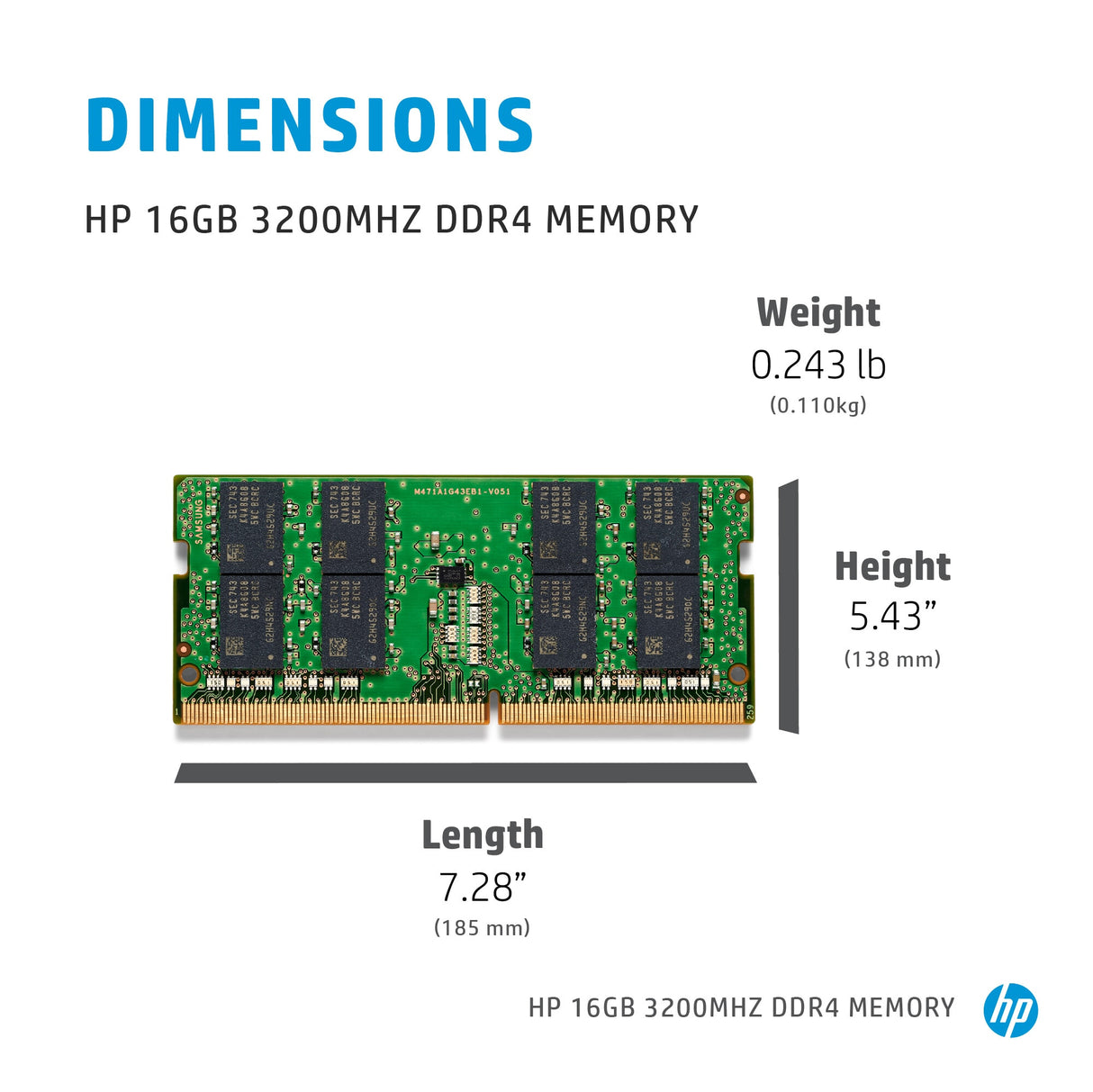 HP 286H8AA memory module 8 GB 1 x 8 GB DDR4