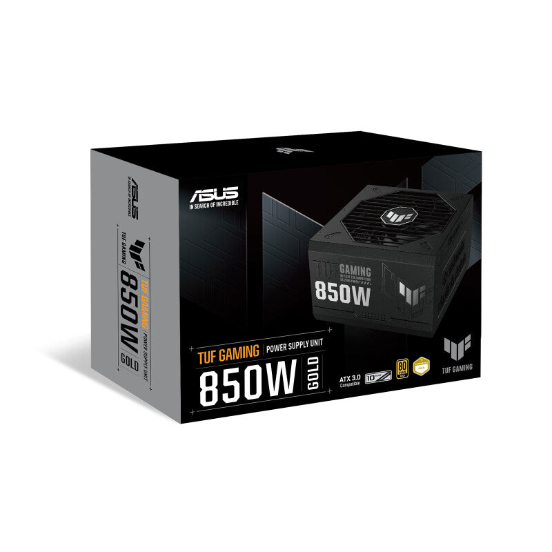 Fuente de alimentación Asus TUF Gaming Gold de 850 W, totalmente modular, 80+ Gold, ventilador con doble rodamiento de bolas, ATX 3.0, PCIe 5.0