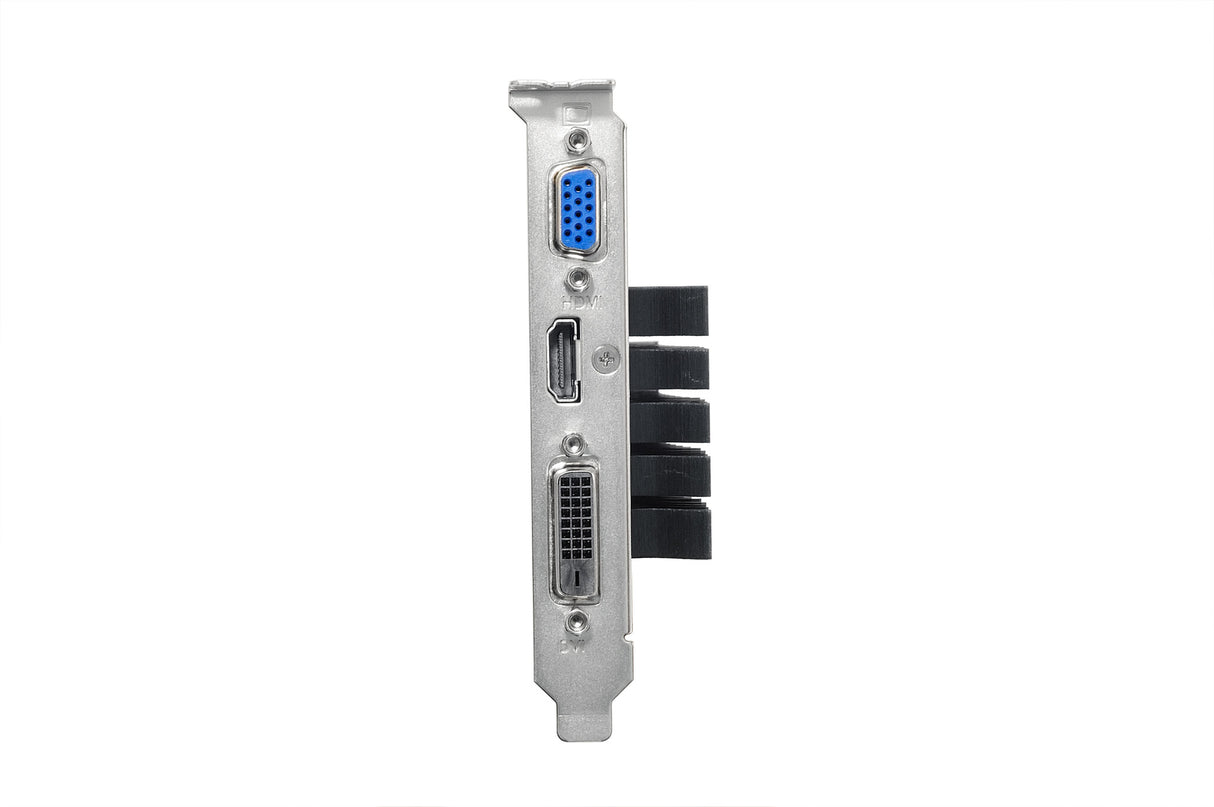 Asus GT730, 2GB DDR5, PCIe2, VGA, DVI, HDMI, silencioso, perfil bajo (soporte incluido)