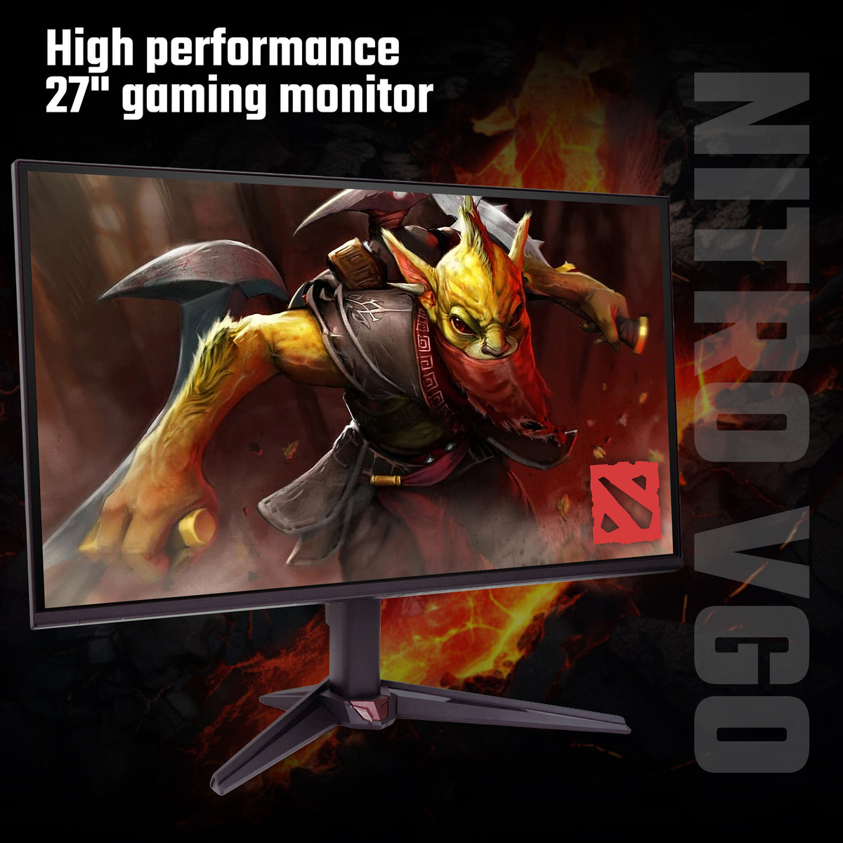 Acer NITRO VG0 Nitro VG270U P6 Gaming Monitor - 27" Quad HD (2560x1440), IPS, 144Hz, 1ms, FreeSync, HDR10, Black