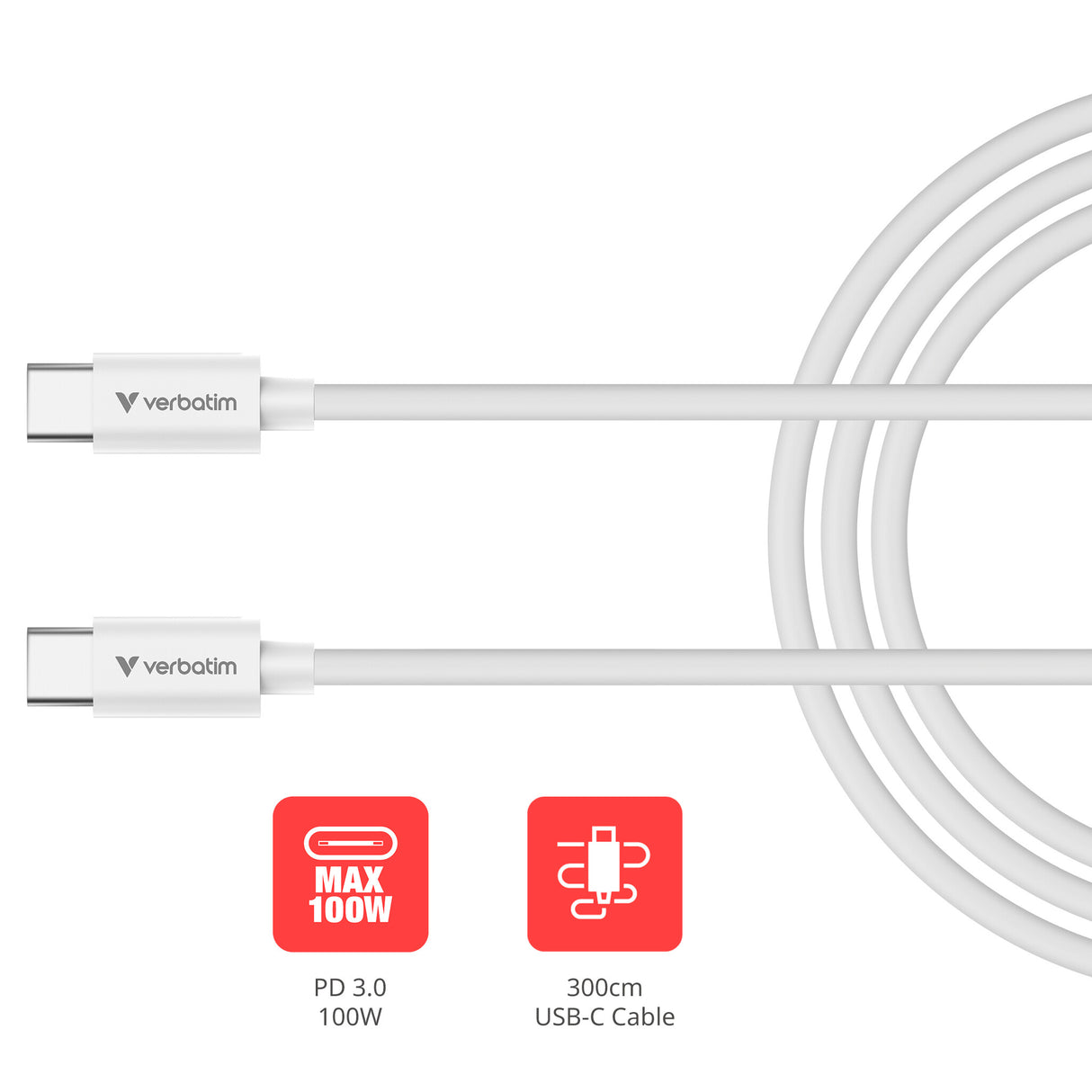 Verbatim Essentials Sync & Charge 3m USB-C to C Cable