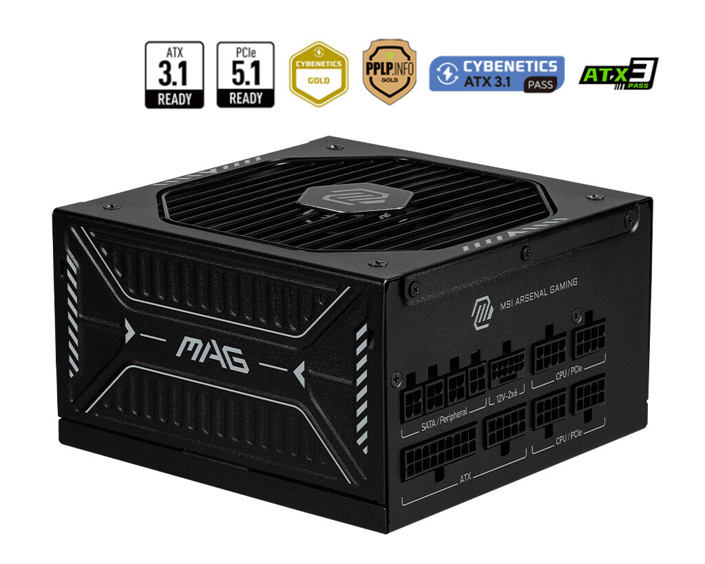 MSI MAG A850GLS PCIE5 power supply unit 850 W 24-pin ATX ATX Black
