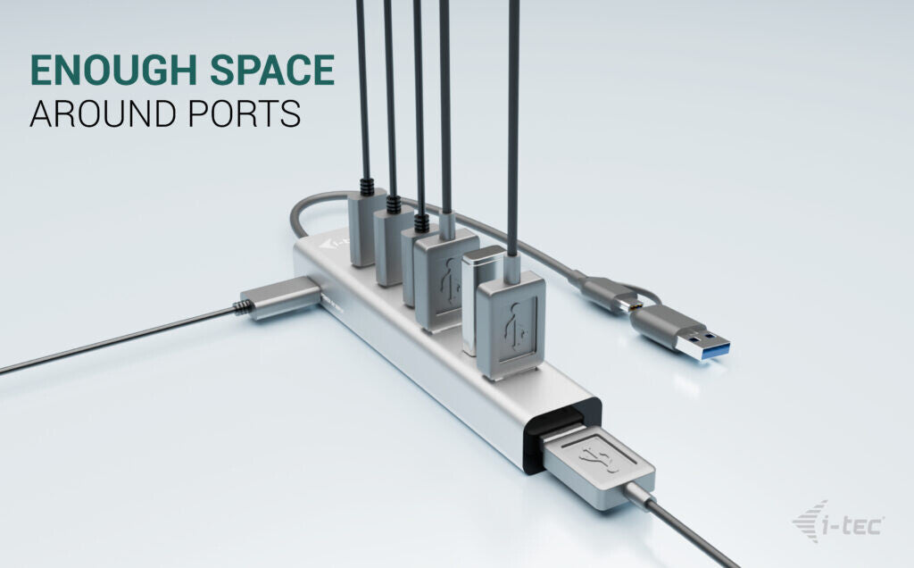 i-tec USB-C/USB-A Charging Metal HUB 7 port (3x USB-C, 4x USB-A)