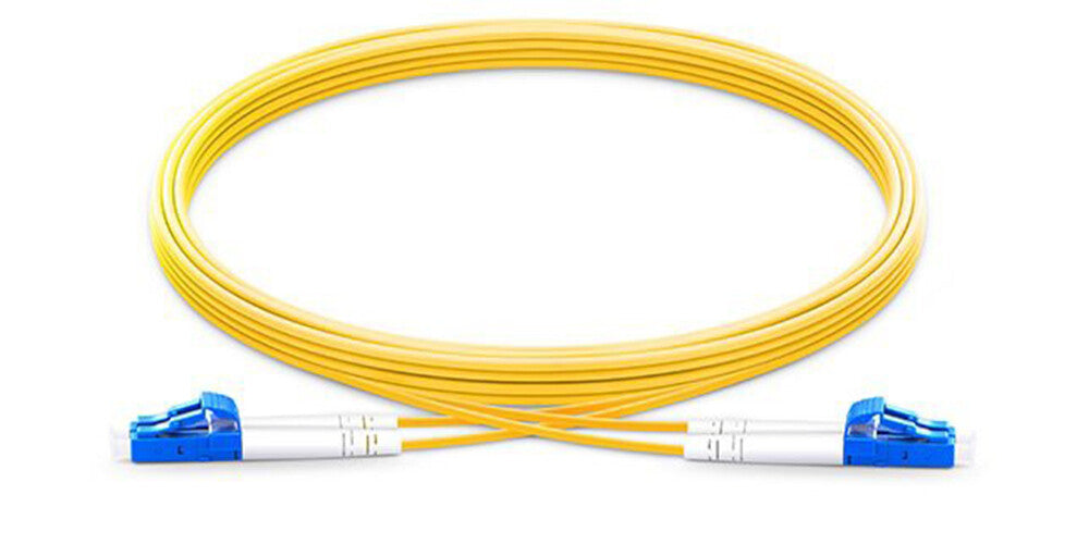 Origin Storage LC-LC OS2 Fibre Optic Cable Singlemode Duplex - Yellow 1m
