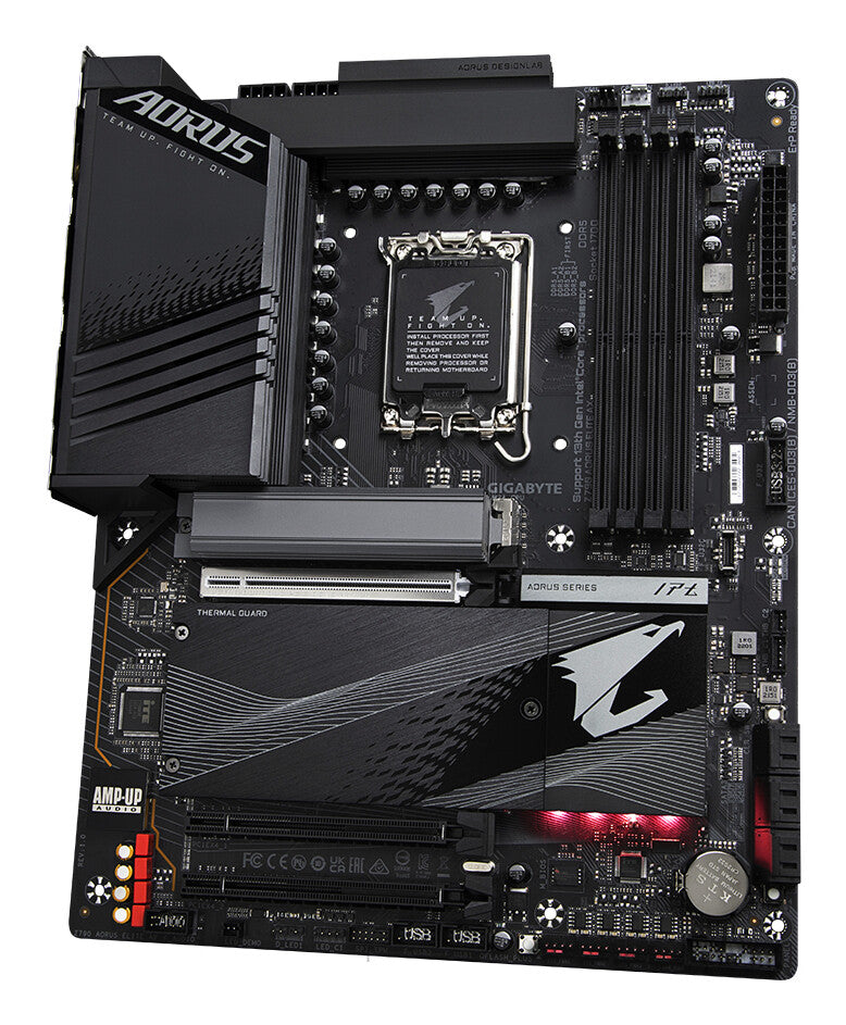 Placa base Gigabyte Z790 AORUS ELITE AX DDR5, Intel Socket 1700, 12/13.a generación, 1x PCIe 5.0 x16, 4x PCIe 4.0 x4, 1x PCIe 3.0 x4, USB 3.2 Gen 2x2 tipo C, HDMI, DisplayPort, Q-Flash Plus